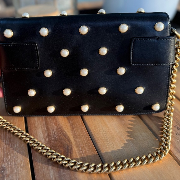 Gucci Nappa Pearl Studded Mini Queen Margaret Broadway Shoulder Bag - Picture 6 of 10